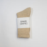 Beige Basic Crew Length socks