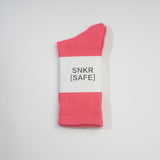 Pink Basic crew length socks