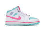 Air Jordan 1 Mid White Pink (GS)